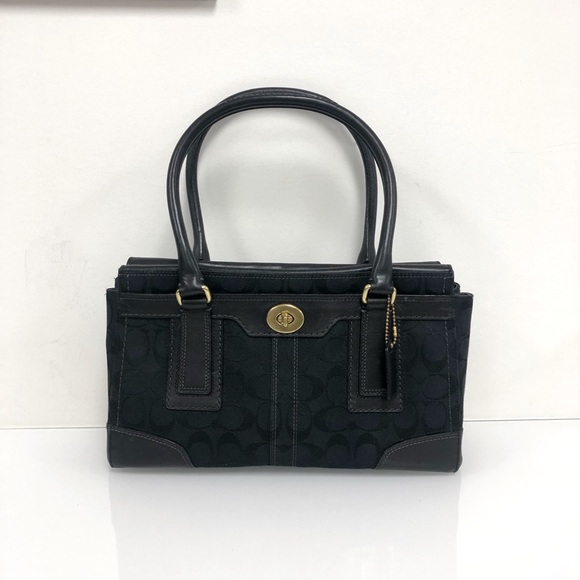 COACH Leather-Trimmed Canvas Monogram Tote Bag - Picture 1 of 4